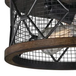 Coupon Patriot Lighting® Elegant Home Bodhi Black & Replica Wood 2-Light Flush Mount Ceiling Light