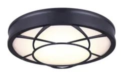Coupon Patriot Lighting® Evie Matte Black Integrated Led Flush Mount Ceiling Light