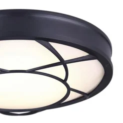 Coupon Patriot Lighting® Evie Matte Black Integrated Led Flush Mount Ceiling Light