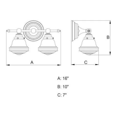 Coupon Patriot Lighting® Huntley Oil Rubbed Bronze 2 Light Vanity Light