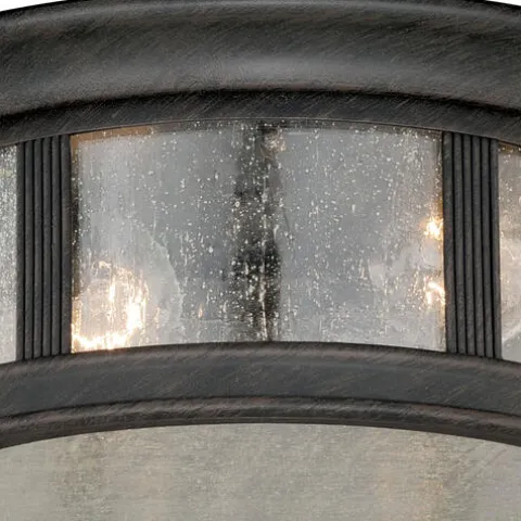 Coupon Patriot Lighting® Hanover Brushed Iron 2-Light Outdoor Flush Mount Light