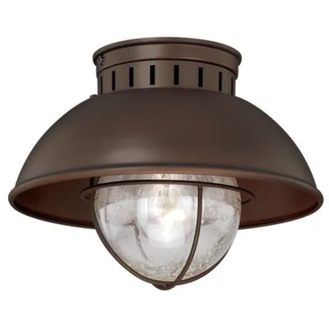 Coupon Patriot Lighting® Harwich Burnished Bronze Outdoor Flush Mount Light