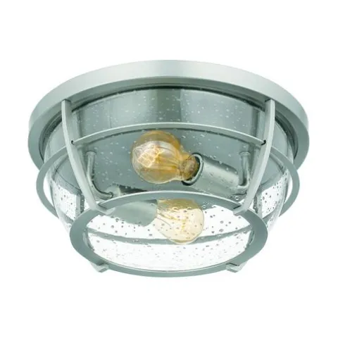 Coupon Patriot Lighting® Haley Brushed Nickel 2-Light Flush Mount Ceiling Light