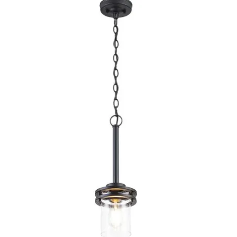 Coupon Patriot Lighting® Joska Matte Black 1-Light Mini Pendant