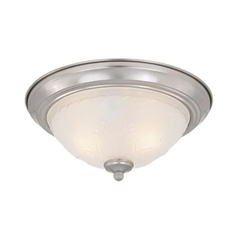 Coupon Patriot Lighting® Jenson Satin Nickel 2-Light Flush Mount Ceiling Light – 2 Pack