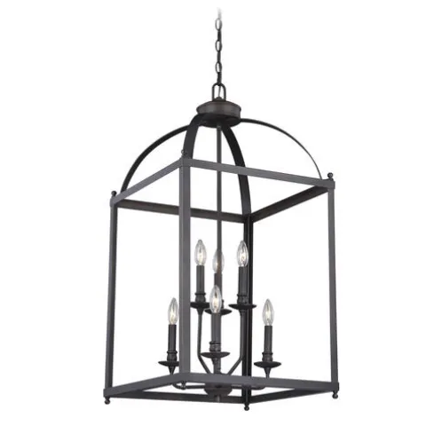 Coupon Patriot Lighting® Juliet Architectural Bronze 6 Light Pendant