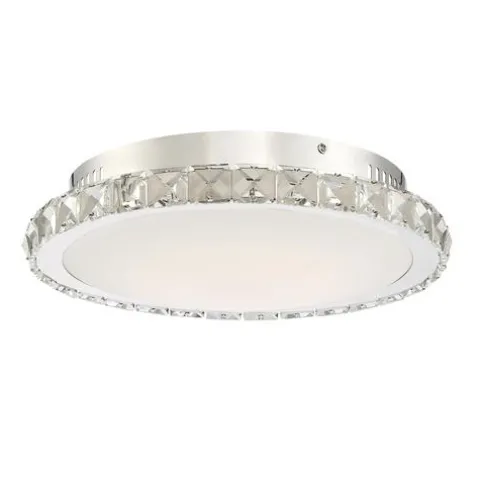 Coupon Patriot Lighting® Katia Chrome Integrated Led Flush Mount Ceiling Light