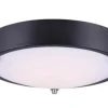 Coupon Patriot Lighting® Maeve Matte Black/Brushed Nickel Integrated Led Flush Mount Ceiling Light