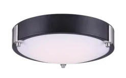 Coupon Patriot Lighting® Maeve Matte Black/Brushed Nickel Integrated Led Flush Mount Ceiling Light