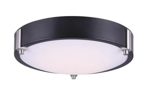 Coupon Patriot Lighting® Maeve Matte Black/Brushed Nickel Integrated Led Flush Mount Ceiling Light