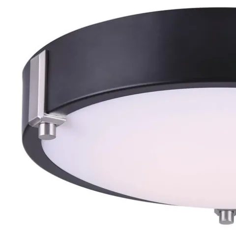 Coupon Patriot Lighting® Maeve Matte Black/Brushed Nickel Integrated Led Flush Mount Ceiling Light