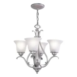 Coupon Patriot Lighting® Monrovia Brushed Nickel 4 Light Chandelier