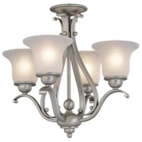 Coupon Patriot Lighting® Monrovia Brushed Nickel 4 Light Chandelier