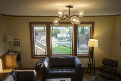Coupon Patriot Lighting® Orbit Satin Nickel 4 Light Semi-Flush Mount Ceiling Light