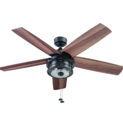 Coupon Patriot Lighting™ Slade 52″ Matte Black Indoor/Outdoor Led Ceiling Fan