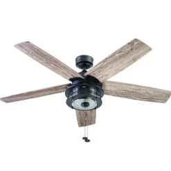 Coupon Patriot Lighting™ Slade 52″ Matte Black Indoor/Outdoor Led Ceiling Fan