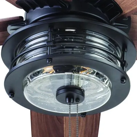 Coupon Patriot Lighting™ Slade 52″ Matte Black Indoor/Outdoor Led Ceiling Fan