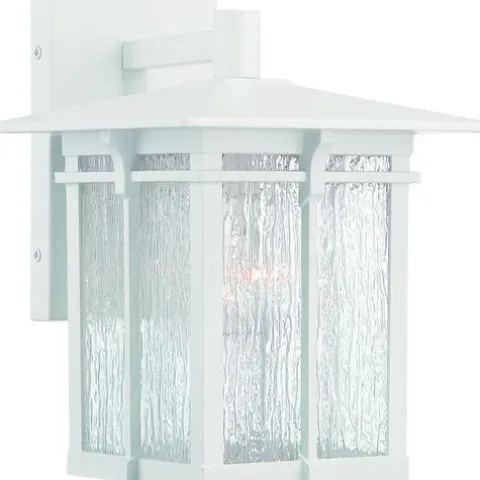 Coupon Patriot Lighting® Wren White Outdoor Wall Light