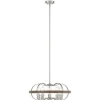 Coupon Patriot Lighting® Waverly Satin Nickel & Wood 5-Light Pendant