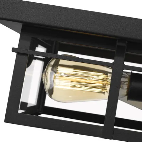 Coupon Patriot Lighting® Ward Matte Black Flush Mount Outdoor Ceiling Light