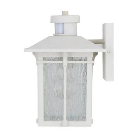 Coupon Patriot Lighting® Wren White Outdoor Motion Sensing Wall Light