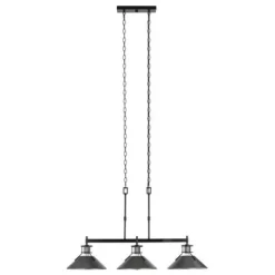 Deals Patriot Lighting® Ashtyn Matte Black & Charcoal Patina 3-Light Island Light