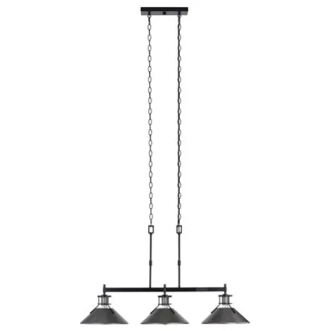 Deals Patriot Lighting® Ashtyn Matte Black & Charcoal Patina 3-Light Island Light