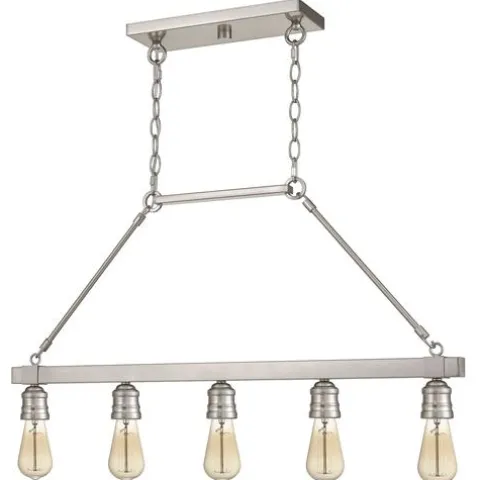 Deals Patriot Lighting® Beaman Brushed Nickel 5 Light Island Light
