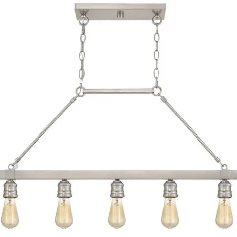 Deals Patriot Lighting® Beaman Brushed Nickel 5 Light Island Light