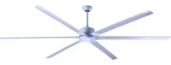 Deals Patriot Lighting™ Boss 96″ Painted Grey Industrial Indoor/Outdoor Ceiling Fan