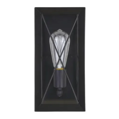 Deals Patriot Lighting® Carah Matte Black 1-Light Vanity Light