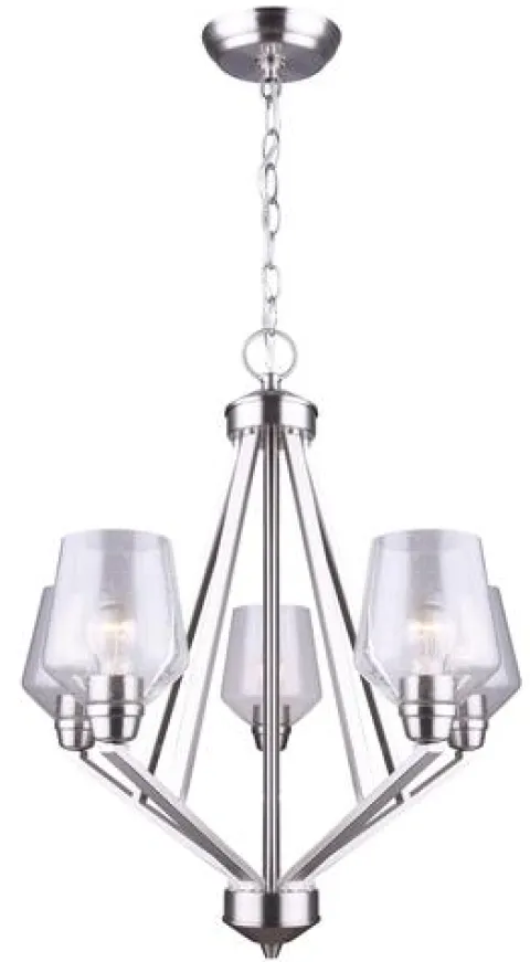 Deals Patriot Lighting® Caylon 5-Light Brushed Nickel Chandelier