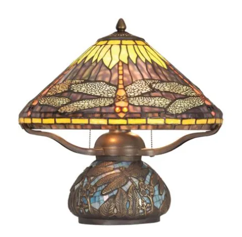 Deals Patriot Lighting® Dragonfly Antique Bronze Tiffany Style Table Lamp