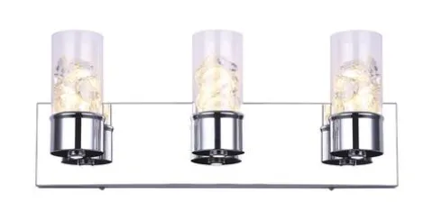 Deals Patriot Lighting® Elegant Home Lilika Chrome 3-Light Integrated Led Vanity Light
