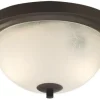 Deals Patriot Lighting® Grenadier Oil-Rubbed Bronze 2-Light Flush Mount Ceiling Light