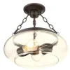 Deals Patriot Lighting® Harlee Matte Black 2-Light Semi-Flush Mount Ceiling Light
