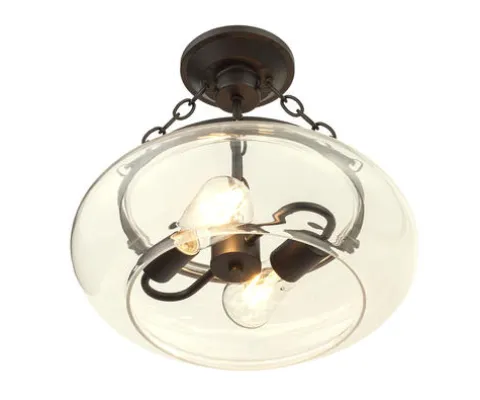 Deals Patriot Lighting® Harlee Matte Black 2-Light Semi-Flush Mount Ceiling Light