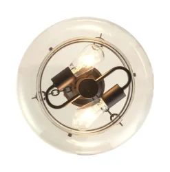 Deals Patriot Lighting® Harlee Matte Black 2-Light Semi-Flush Mount Ceiling Light