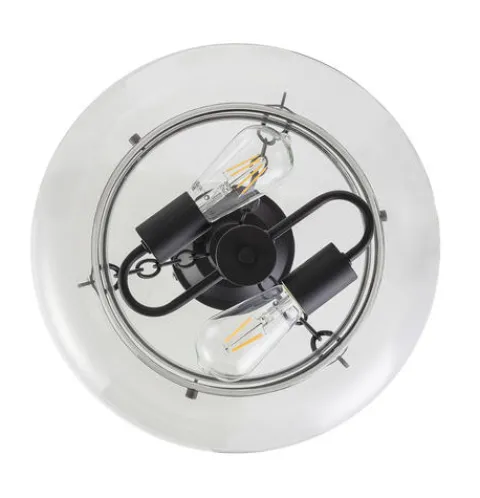 Deals Patriot Lighting® Harlee Matte Black 2-Light Semi-Flush Mount Ceiling Light