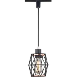 Deals Patriot Lighting® Liam Black 1-Light Track Lighting Pendant