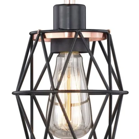 Deals Patriot Lighting® Liam Black 1-Light Track Lighting Pendant