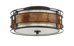 Deals Patriot Lighting® Lorenzo Bronze 2-Light Flush Mount Ceiling Light