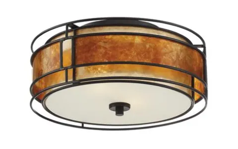 Deals Patriot Lighting® Lorenzo Bronze 2-Light Flush Mount Ceiling Light