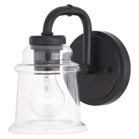 Deals Patriot Lighting® Toledo Matte Black 1 Light Vanity Light