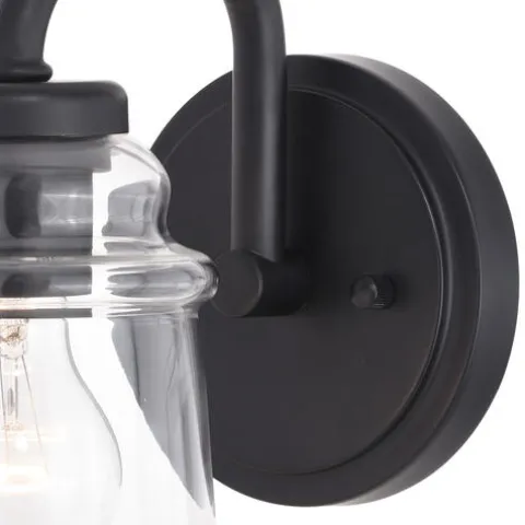 Deals Patriot Lighting® Toledo Matte Black 1 Light Vanity Light