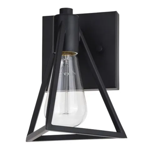 Deals Patriot Lighting® Tribeck Matte Black 1-Light Vanity Light