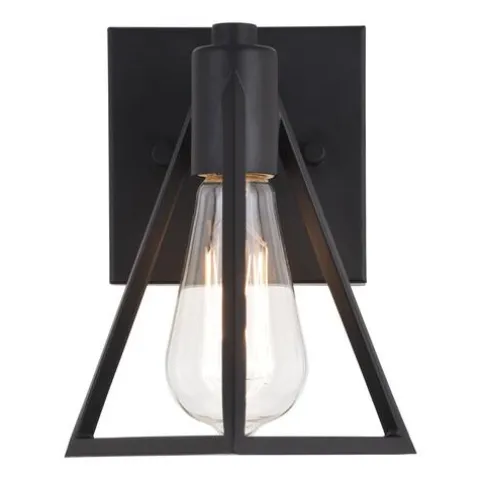 Deals Patriot Lighting® Tribeck Matte Black 1-Light Vanity Light