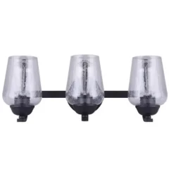 Discount Patriot Lighting® Kari Matte Black 3-Light Vanity Light