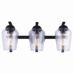 Discount Patriot Lighting® Kari Matte Black 3-Light Vanity Light