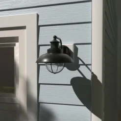 Discount Patriot Lighting® Dualux® Harwich Textured Black Outdoor Wall Light
